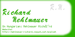 richard mehlmauer business card